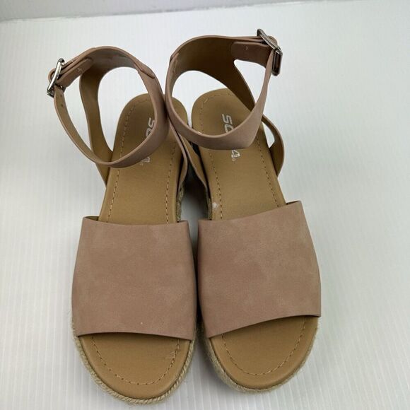 Soda Womens Topic Espadrille Ankle Strap Open Toe Wedge Sandals 8.5 Medium - Picture 6 of 11